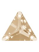 Triangle Aufnähstrass flach 3 Loch 12mm Crystal Golden Shadow