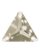 Triangle Aufnähstrass flach 3 Loch 12mm Crystal Satin