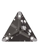 Triangle Aufnähstrass flach 3 Loch 12mm Black Diamond