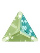 Triangle Aufnähstrass flach 3 Loch 12mm Peridot