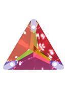 Triangle Aufnähstrass flach 3 Loch 16mm Crystal Vitrail Medium