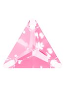 Triangle Aufnähstrass flach 3 Loch 16mm Light Rose