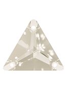 Triangle Aufnähstrass flach 3 Loch 22mm Crystal Moonlight