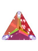 Triangle Aufnähstrass flach 3 Loch 22mm Crystal Vitrail Medium