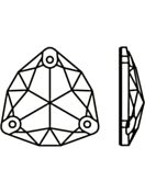 Trilliant Aufnähstrass flach 3 Loch 22mm Jet