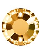 Rose Aufnähstrass flach 2 Loch 10mm Light Smoked Topaz