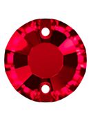 Rose Aufnähstrass flach 2 Loch 10mm Light Siam