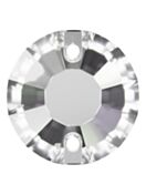 Rose Aufnähstrass flach 2 Loch 12mm Crystal