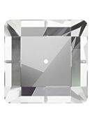 Square Aufnähstrass flach 1 Loch 6mm Crystal