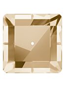 Square Aufnähstrass flach 1 Loch 8mm Crystal Golden Shadow