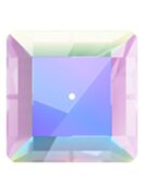 Square Aufnähstrass flach 1 Loch 10mm Crystal AB