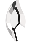 Diamond Leaf Hotfix 8x4mm Crystal HF