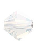 Bicone Glasschliffperle 4mm White Opal