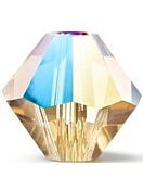 Bicone Glasschliffperle 4mm Light Colorado Topaz Glitter