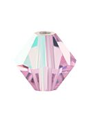 Bicone Glasschliffperle 4mm Pink Sapphire AB
