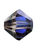 Bicone Glasschliffperle 6mm Crystal Heliotrope