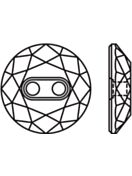 Round Crystal Strassknopf 12mm, Crystal AB