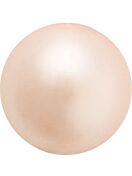 Pearl Round Semi 6mm Peach
