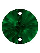 Rivoli Aufnähstrass flach 2 Loch 8mm Emerald