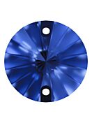 Rivoli Aufnähstrass flach 2 Loch 10mm Sapphire