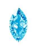 Classical Navette 32x17mm, Dark Aquamarine