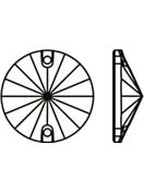 Rivoli Aufnähstrass flach 2 Loch 14mm Crystal Mint Green Delite