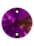 Rivoli Aufnähstrass flach 2 Loch 14mm Amethyst