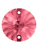 Rivoli Aufnähstrass flach 2 Loch 14mm Burgundy