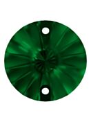 Rivoli Aufnähstrass flach 2 Loch 16mm Emerald
