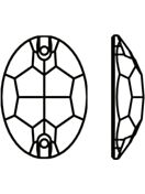 Oval Aufnähstrass flach 2 Loch 10x7mm Crystal Vitrail Light