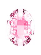 Oval Aufnähstrass flach 2 Loch 10x7mm Light Rose