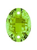 Oval Aufnähstrass flach 2 Loch 10x7mm Blue Zircon