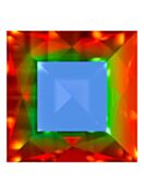 Square 8mm Crystal Bermuda Blue