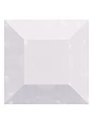 Square 8mm White Opal