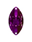 Navette Aufnähstrass flach 2 Loch 10x5mm Amethyst