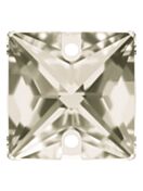 Square Aufnähstrass flach 2 Loch 22mm Crystal Satin