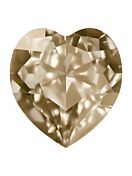 Antique Heart 5.5x5mm Crystal Golden Shadow