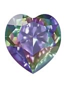 Antique Heart 6.6x6mm Crystal AB