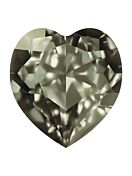 Antique Heart 6.6x6mm Black Diamond