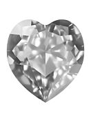 Antique Heart 11x10mm Crystal
