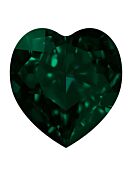 Antique Heart 11x10mm Emerald