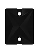 Baguette Aufnähstrass flach 2 Loch 14x10mm Jet