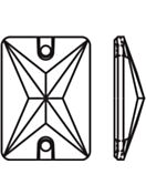 Baguette Aufnähstrass flach 2 Loch 14x10mm Jonquil Shimmer