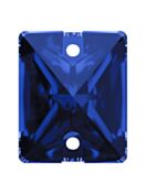 Baguette Aufnähstrass flach 2 Loch 14x10mm Sapphire