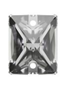 Baguette Aufnähstrass flach 2 Loch 18x13mm Crystal