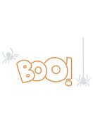 Halloween Hotfix Strassmotiv "Boo" 148x147mm