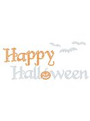 Halloween Hotfix Strassmotiv "Happy Halloween" 160x71mm