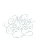 Hotfix Strassmotiv "Merry Christmas" 177x135mm