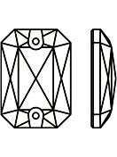 Octagon Aufnähstrass flach 2 Loch 14x10mm Crystal