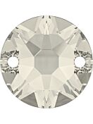 (RETOURENWARE) Xirius Aufnähstein 2 Loch 12mm Crystal Silver Shade F
